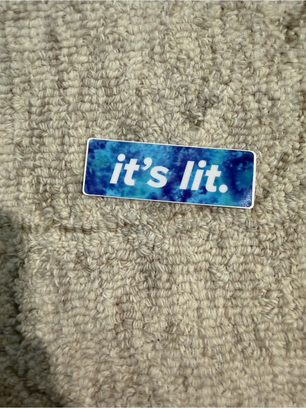 Tilly’s Blue Tie-Dye "it's lit." Sticker